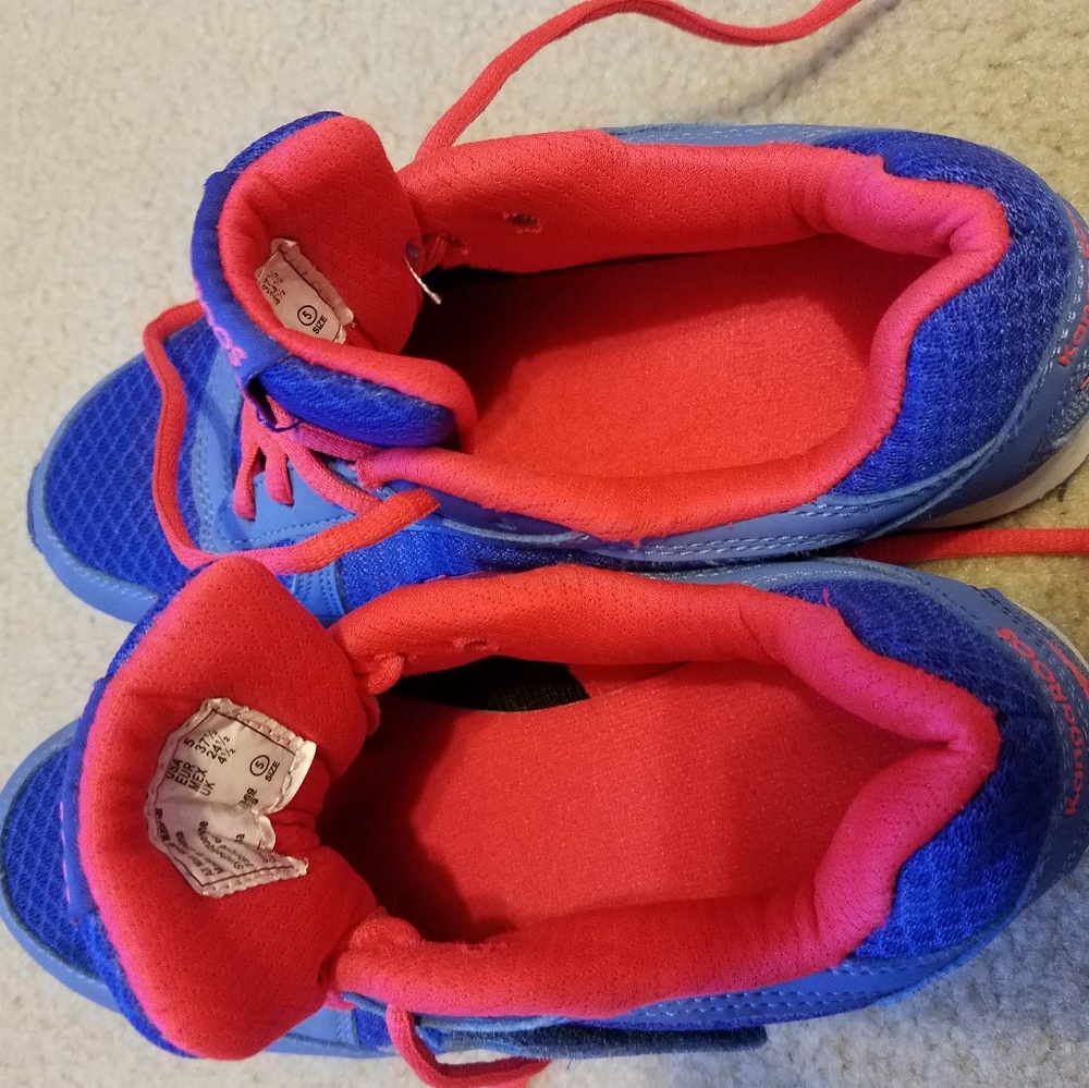 Women's/Girls' Kangaroo Blue & Coral Tennis Shoes - Picture 5 of 8